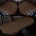 thumbnail image 2 of Car Seat Cushion Car Seat Protector Set of 3 - Universal Front and Rear Seat Covers for Cars SUVs Trucks - Non-Slip Breathable Cotton Linen with Storage Pouch, 2 of 4