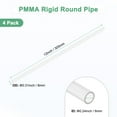 thumbnail image 3 of 4-Pack Clear Rigid Acrylic Pipe, 6mm[0.24"] ID x 8mm[0.31"] OD Plastic Round Tube for Water Cooling System/Lamps/Fountains/Aquariums [305mm/12IN], 3 of 7