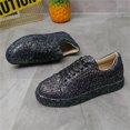 thumbnail image 5 of OAVQHLG3B Autumn And Winter New Sequined Flat Lace-up Casual Women's Single Shoes Pumps, 5 of 8