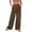 Brown, variant on Lmnyox Women's Wide Leg Lounge Pants Casual Elastic High Waist Trousers with Pocket Business Palazzo Pants