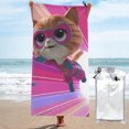 thumbnail image 1 of Toalla de baño Superkitties, toalla de playa de microfibra de secado rápido, toalla de baño de gran tamaño a prueba de arena para adultos y niños, accesorios de playa para viajes y campamentos para, 1 of 8