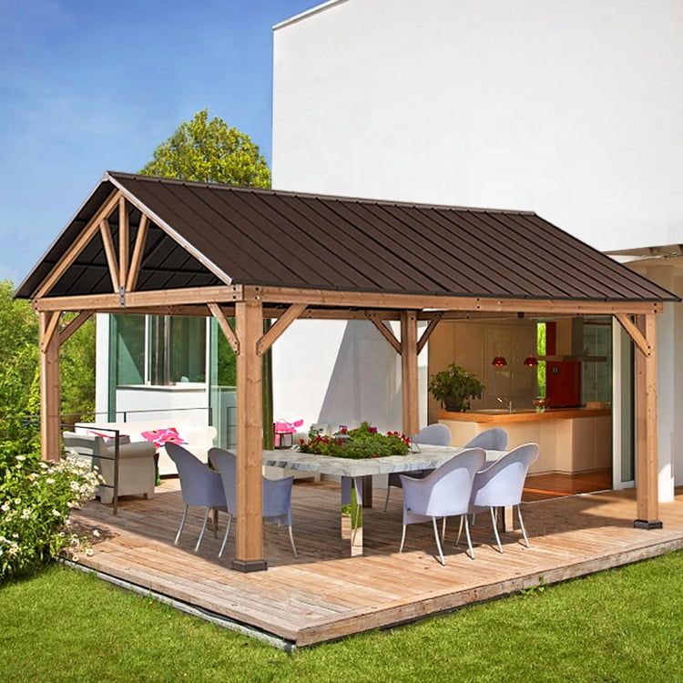 Hot Tub Wooden Gazebo Garden Outdoor 