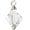 Clear, variant on Delight Jewelry April - Clear Crystal Bicone - Silvertone Class of 2026 Graduation Zoey Charm Necklace, 28"