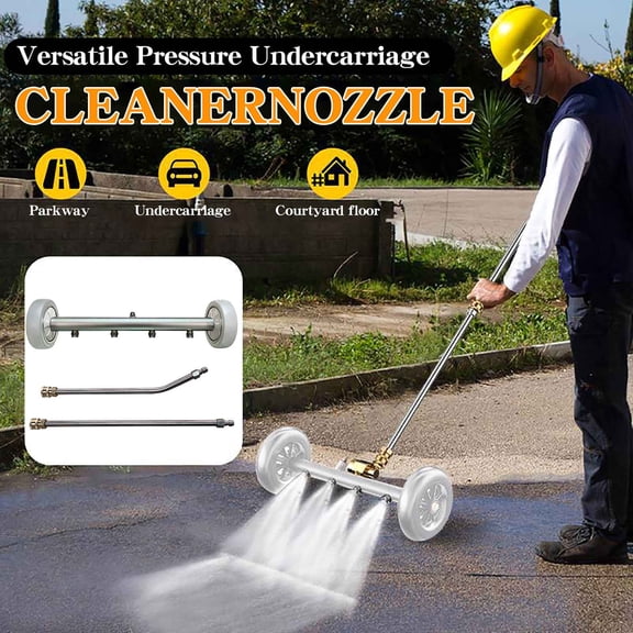 Tool Daily Dual-Function Undercarriage Cleaner,Surface Cleaner for Pressure Washer,Underbody Car Wash Water Broom with Extension Wand