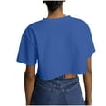 thumbnail image 6 of ZyeKqe Crop Top for Women Short Sleeve Shirts Round Neck T Shirts Solid Color Gym Running Yoga TopsS-XXL, 6 of 6