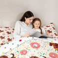 thumbnail image 4 of Homewish Cartoon Dog Dachshund Full Size Comforter Sets,Pink Donut Bedding Comforter Set,Cream,Polkadot Reversible,3pcs,1 Comforter and 2 Pillowcases, 4 of 7
