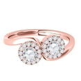thumbnail image 4 of Mauli Jewels Engagement Rings for Women 1.25 Carat Two Stone Diamond Ring 4 Prong-Setting10K Rose Gold, 4 of 6