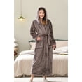 thumbnail image 3 of Richie House Women's Fleece Robe with Hood RHWN2233, 3 of 6