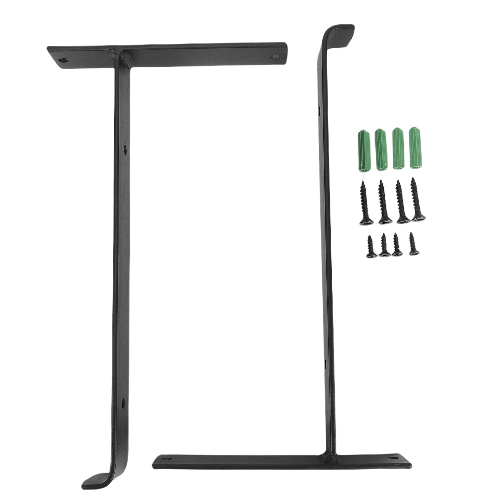 Wall Shelf Brackets, Rustic Salvaged Metal Shelf Support, Modern