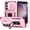 Pink+Red, variant on for Samsung Galaxy S23 Case with Slide Camera Cover & Screen Protector (2 PCS), Build in 360° Rotating Ring Kickstand, Military Grade Protective Case for Galaxy S23 6.1 inch, Pink+Red