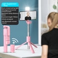 thumbnail image 3 of Peggybuy Bluetooth-compatible Selfie Stick Foldable Tripod with Fill Light Remote, 3 of 8