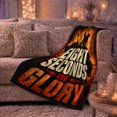 thumbnail image 6 of Eight Seconds Of Glory Rodeo Bull Riding Cowboy, Festive Holiday Scene, Warm Flannel Blanket for Living Room and Reading Nook, Art Lovers Thanksgiving Gift, Festive Home Decor, 6 of 9