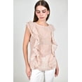 thumbnail image 5 of Blusa de chifon con olanes Roman Fashion /Juvenil, 2669 (Palo de rosa) rosa G, 5 of 5