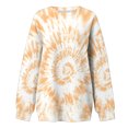 thumbnail image 4 of ShomPort Womens Crewneck Sweatshirt Casual Loose Long Sleeve Tie-Dye Pullover Tops Fall Fashion Outfits, 4 of 4