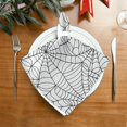 thumbnail image 2 of GZHJMY Cloth Napkin Spider Web Grey Kitchen Dining Table Decor for Cocktail Family Gathering Holiday Party Everyday Use Dinner Napkin Housewarming Gift 4 Pack 20" × 20", 2 of 6
