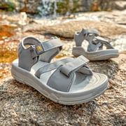 CAMEL Womens Sandals Lightweight Comfort Summer Casual Flat Sandals Trekking Gray