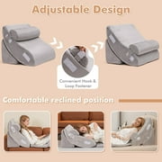 Gymax 6PCS Orthopedic Bed Wedge Pillow Set Post Surgery Memory Foam for Back Neck Leg