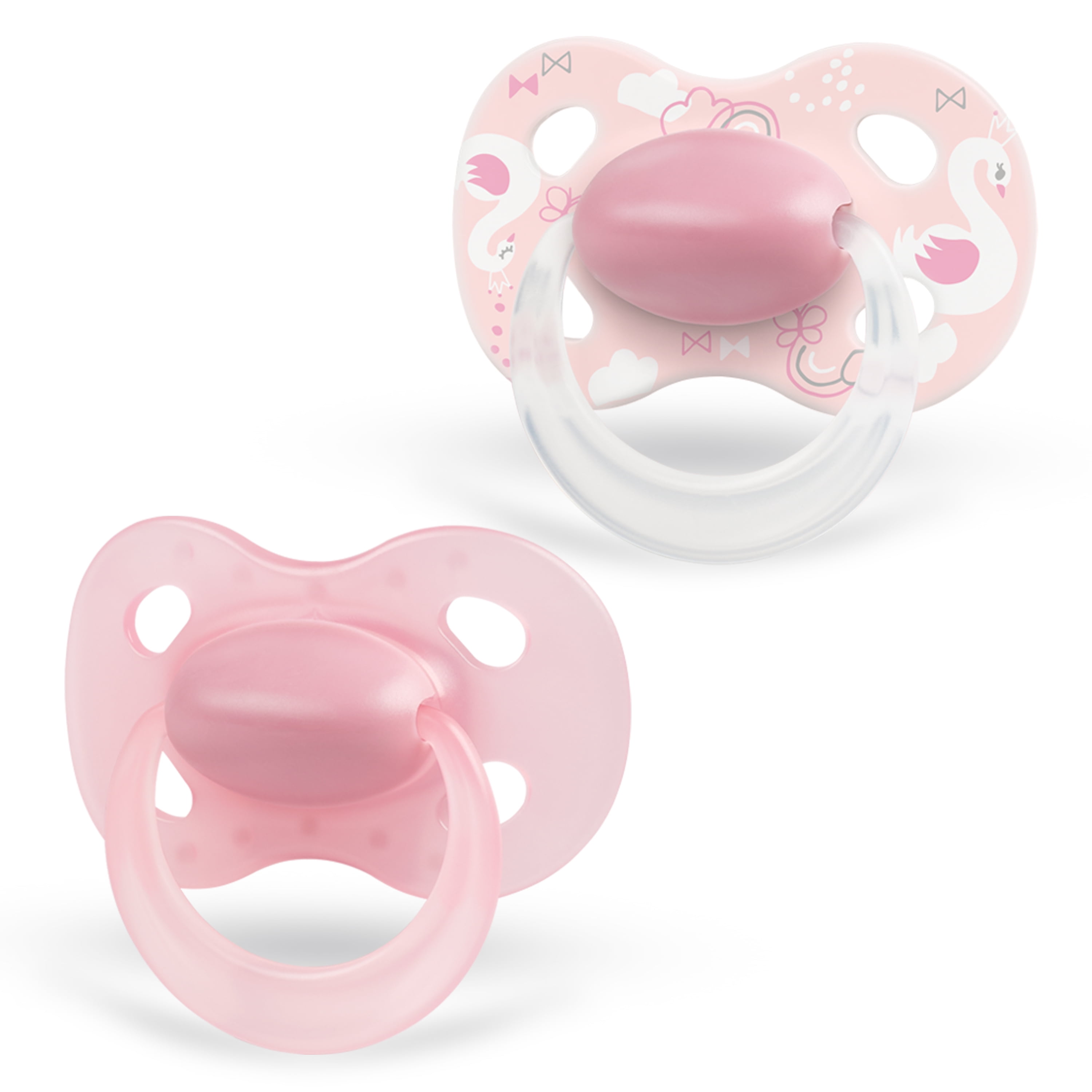 2 Pack Pink Baby Pacifiers Medela Baby Original Pacifier for 0-6 Months Bpa Free Lightweight & Orthodontic Perfect for Everyday Use 