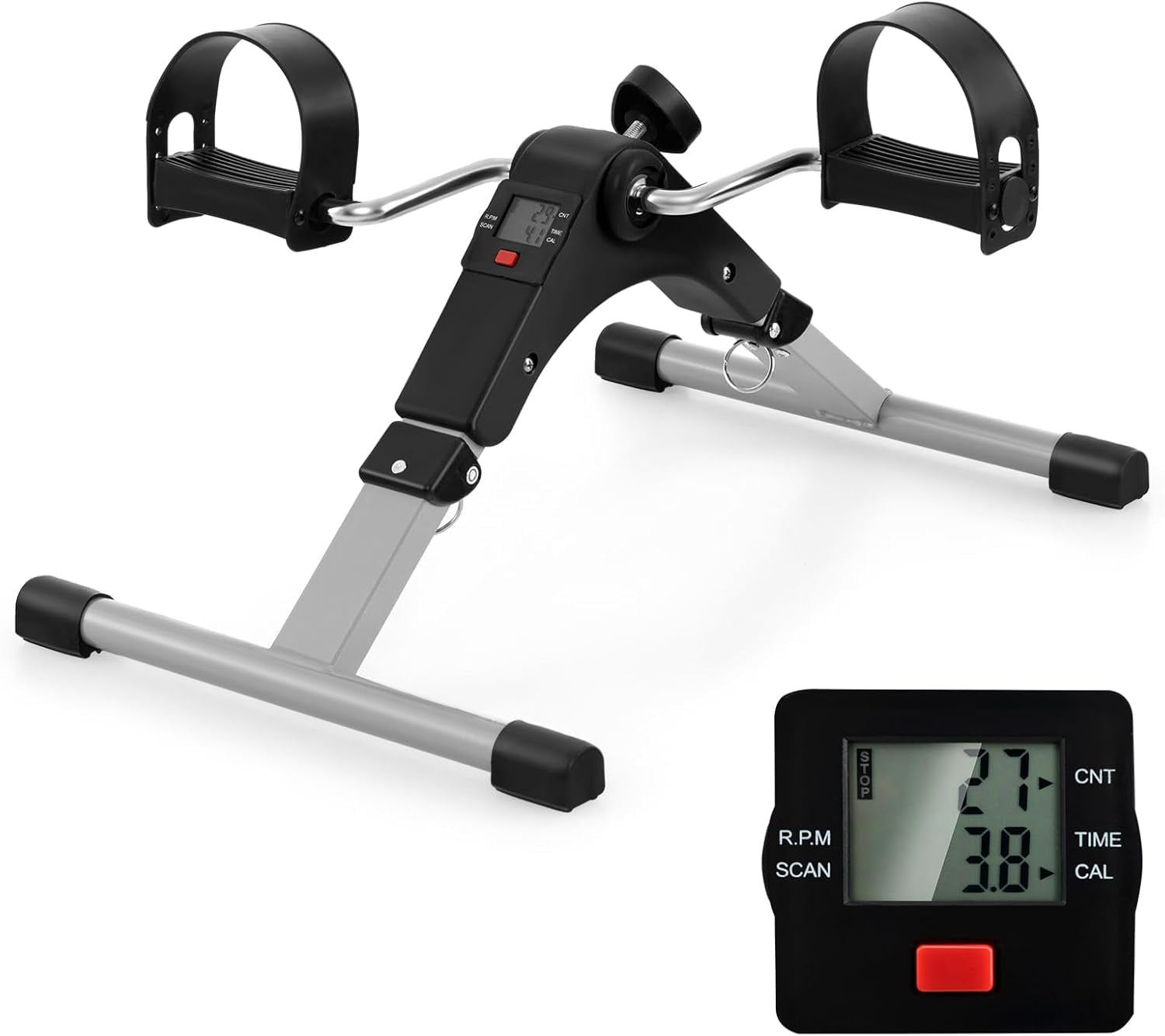 MSHUN Under Desk Bike Pedal Exerciser, Mini Exercise Bike