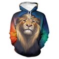 thumbnail image 3 of Sudadera con capucha con estampado de animales y león para hombre, sudaderas con capucha de moda con estampado digital, sudaderas casuales holgadas de gran tamaño, 3 of 5