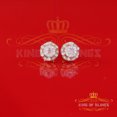 thumbnail image 2 of King of Bling's Men's/Womens 925 Silver Yellow 0.50ct VVS 'D' Moissanite Round Stud Earrings, 2 of 12
