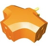 Stanley 30304 Heavy Duty Grounded 3 Outlet Triangle Tap Adapter, Orange