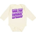 thumbnail image 3 of Inktastic Will You Marry My Daddy (purple) Boys or Girls Long Sleeve Baby Bodysuit, 3 of 5