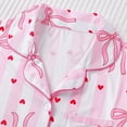 thumbnail image 6 of Uaswgudfs Women's Button Front Flip Collar Short Sleeve Pajama Set with Heart Print Elastic Waist Women's Pajama Set, 6 of 9