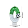 thumbnail image 3 of Birthday Candles，Soccer Birthday Decorations，Soccer Cake Topper, Wedding Cakes, Anniversaries, Party Celebrations, Birthday Decorations (Green White), 3 of 6