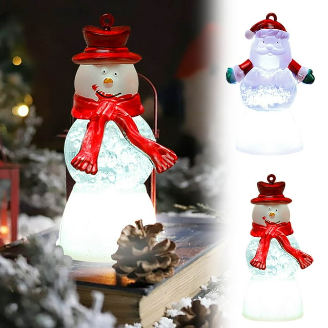 Adorno Luminoso Led de Papá Noel para Decoración Navideña, Luz Nocturna Pequeña.