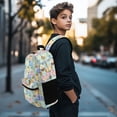 thumbnail image 3 of Psesaysky Otter Butterfly Floral Backpack Soccer Ball Elementary School Bookbag for Teen Kids Boys and Girls Age 6-15 Year Old 17 Inch Shoulder Bagpack with Zipper, 3 of 7