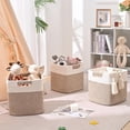 thumbnail image 3 of 13 Inch Storage Cubes, 3 Pack Cube Storage Bins for Organizing, Cotton Rope Woven Baskets for Shelves, Bathroom, Kids Room, Closets,  Nursery, 3 of 7