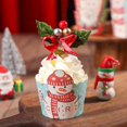 thumbnail image 2 of Christmas Cupcake Cups 50Pcs Cake Packaging Food Grade Unique Snowmen Elk Tree  Cupcake Cups, 2 of 4