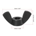 thumbnail image 2 of Unique Bargains M5 Wing Nuts Butterfly Nut Nylon Black 50 Pack, 2 of 5