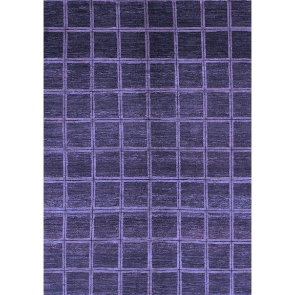 Ahgly Company Indoor Rectangle Abstract Blue Modern Area Rugs, 2' x 5'