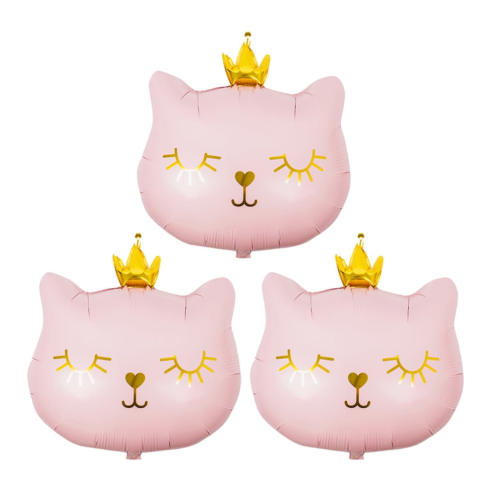 Balloon Cat Party Birthday Balloons Decoration Foil Theme Animal 3D Supplies Pet Baby Shower Themed Summer Wedding Jumbo