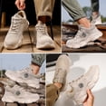 thumbnail image 6 of LAoutun Work Shoes for Men Steel Toe Shoes for Men Cushioning Steel Toe Construction Footwear Beige, 6 of 6