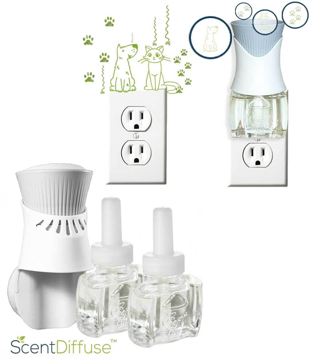 Scent Fill Pet Odor Deodorizing Air Freshener Starter Kit (2) Refills