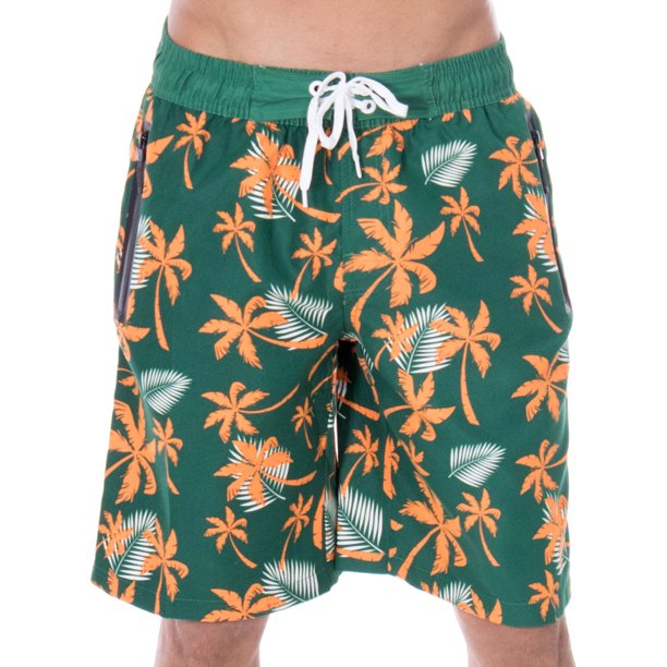 BASILICA Men's Swim Trunks Mesh Lining Beachwear Board Shorts with