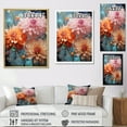 thumbnail image 4 of Designart "Transparent Beauty Of Pink And Orange Zinnias" Zinnias Floater Framed Canvas Wall Art, 4 of 5