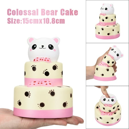 15CM 2019 HOTSALES Colossal Bear Cake Squishy Slow Rising Cream Squeeze Scented Cure Toy