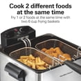 thumbnail image 5 of Hamilton Beach 19-Cup/4.5L  Electric Deep Fryer with 2 Baskets, Freidora de Aceite, Stainless Steel, 5 of 9