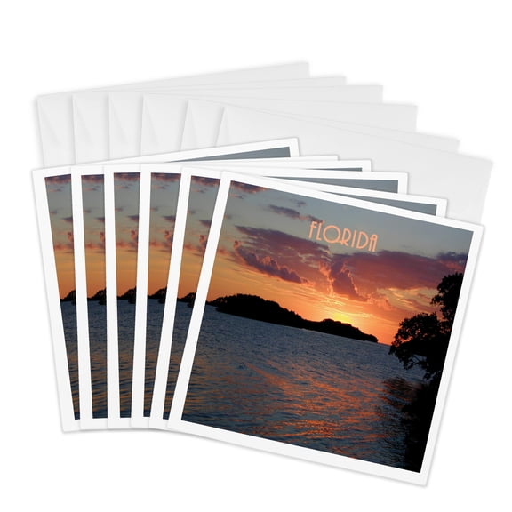 3drose, River in the Florida Everglades, 6 Greeting Cards with Envelopes