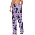 thumbnail image 3 of FORMRS Mens Pajama Pants with Pockets Sleepwear Lounge Bottoms Sizes S-2XL, Halloween Cats, 3 of 7