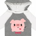 thumbnail image 4 of Inktastic Kawaii I Love Pigs Boys or Girls Long Sleeve Baby Bodysuit, 4 of 5