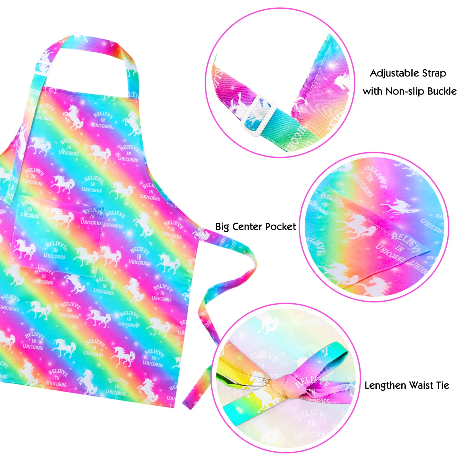 Plaid Mod Rainbow Personalized Kids Apron