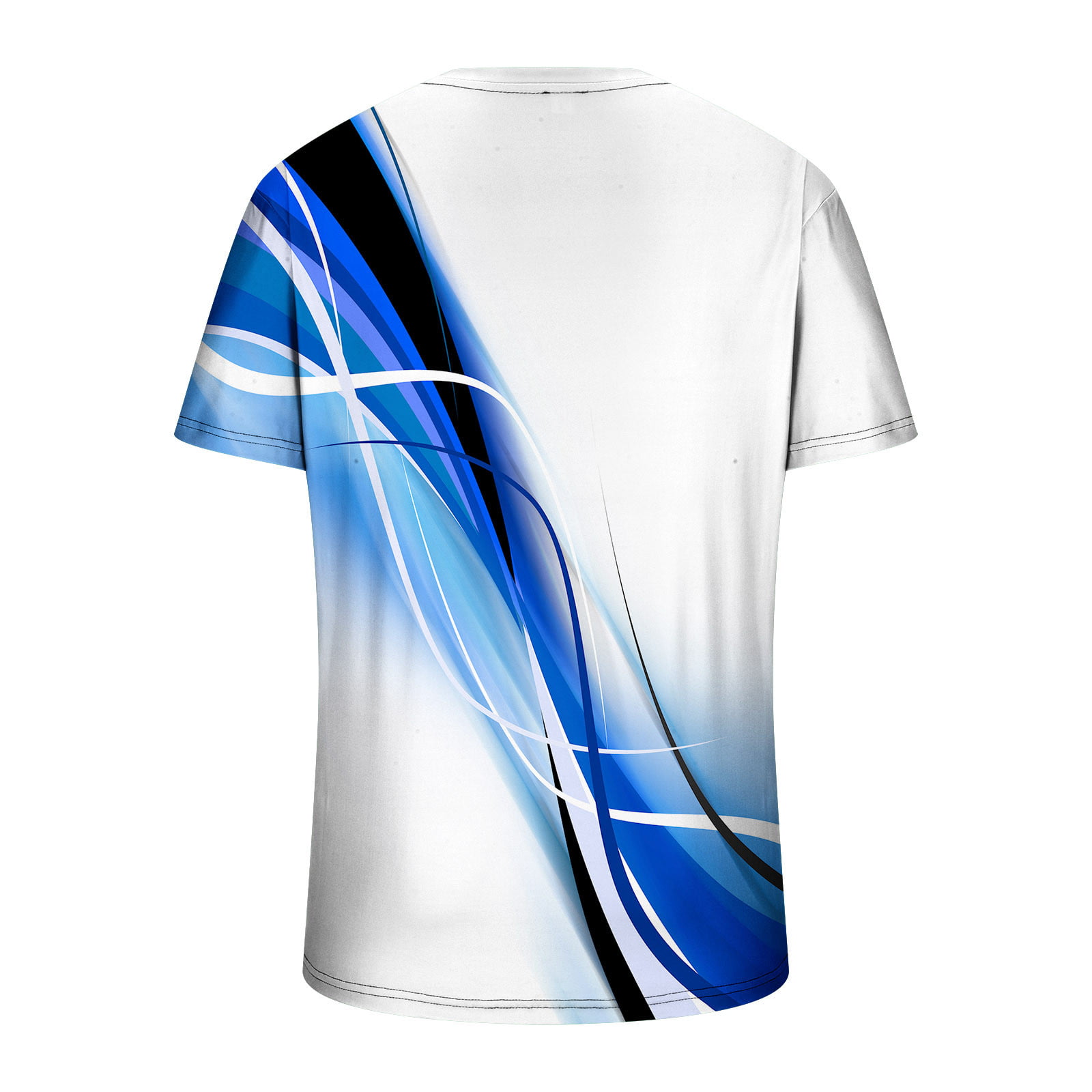 Patlollav Men T-Shirt Casual V-Neck Gradient Print Pullover Fitness Sports  Short Sleeve Blouse Clearance Deals…