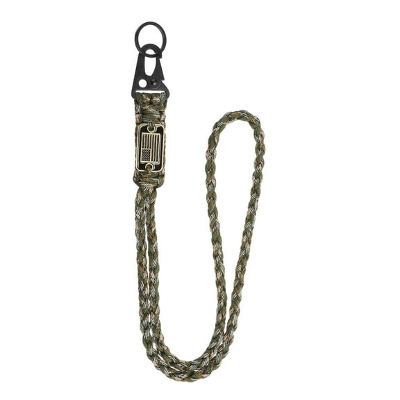 Uxcell Paracord Lanyard, Heavy Duty Keychain Necklace Lanyard Camouflage Green