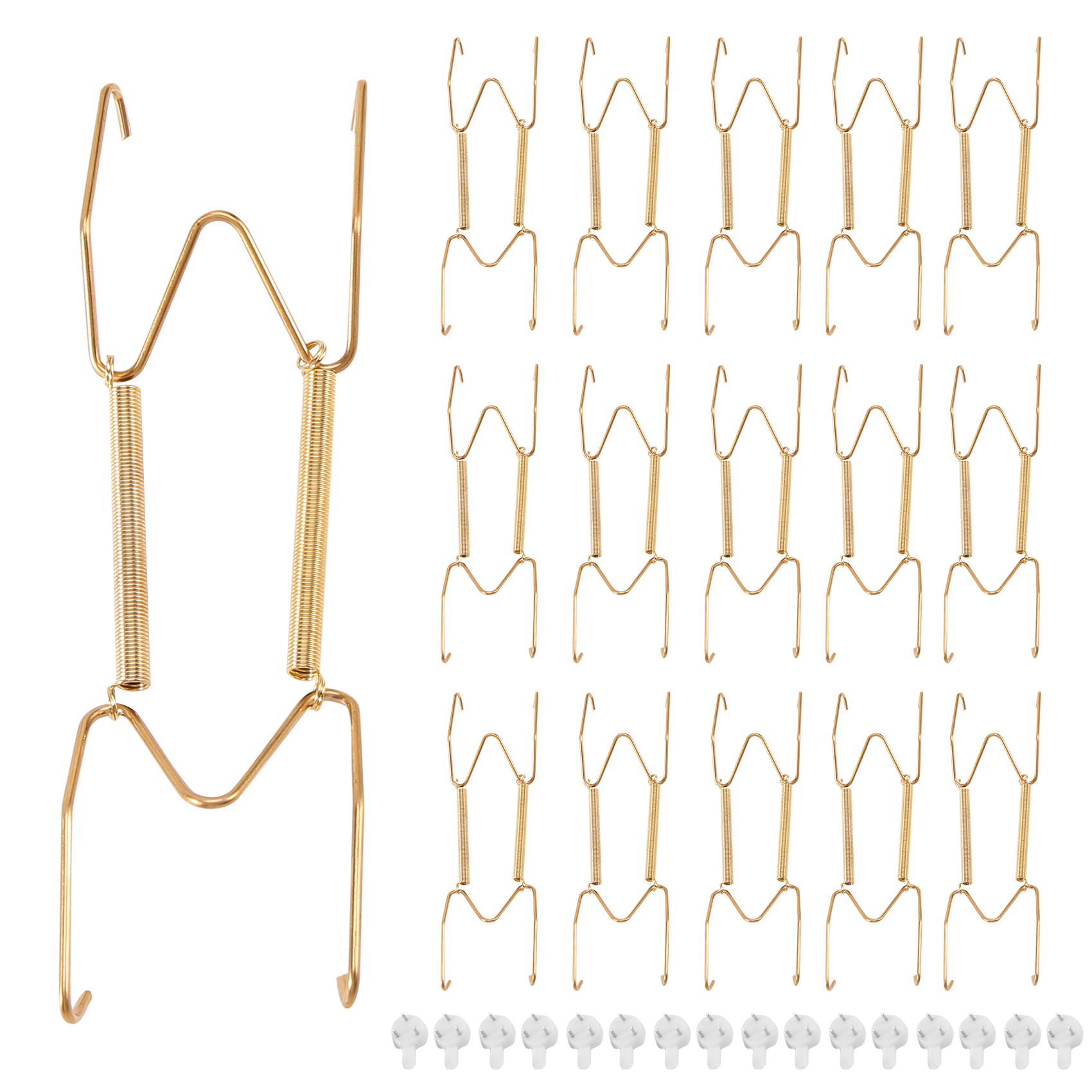 16 Pieces 6 Inch Invisible Plate Hangers Wall Plate Hangers Brass Wire