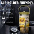 thumbnail image 6 of Sunflower Cup 30oz,Sunflowe Lovers Gifts for Women Funny Birthday Gift for Youth Kids Travel Coffee Mug Cup Stainless Steel Tumbler with Handle, 6 of 6